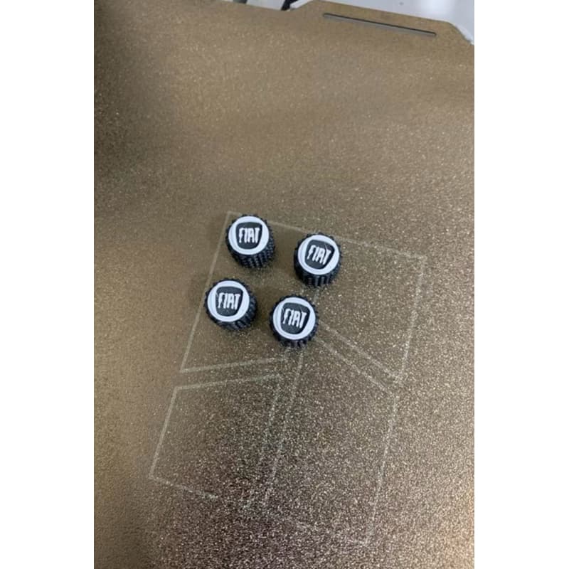Tampa de Válvula / Pino de Roda Fiat – Impressão 3D | Personalizado | 2 Pares