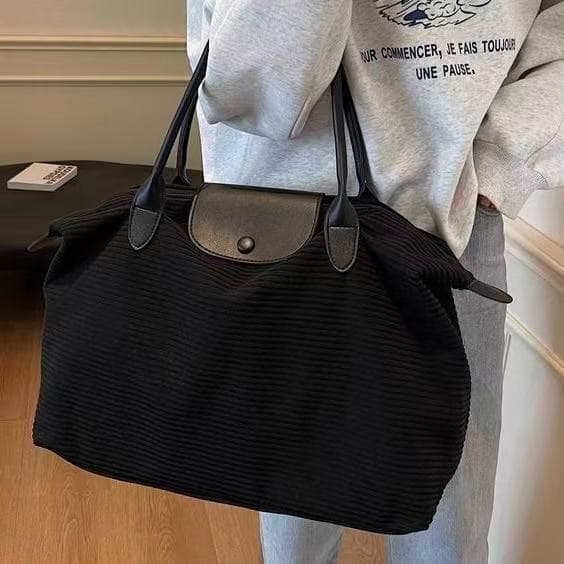 Bolsa tote de mão dobrável de zíper, grande capacidade,para uso diário, compras, viagem, féria,armazenamento de mamãe