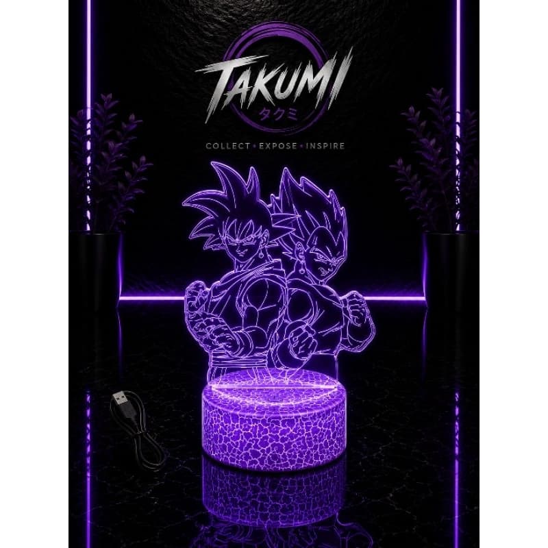 Luminária LED 3D Jujutsu, Dragon Ball, Pokémon RGB 7 Cores USB | Gojo, Sukuna, Goku...