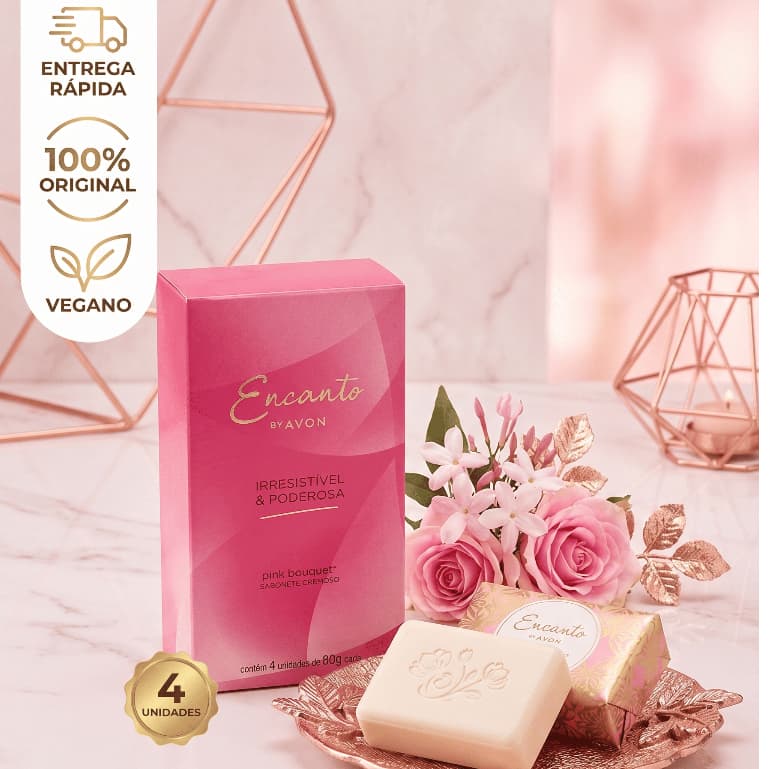 Sabonete Cremoso Avon Encanto - Pink Bouquet