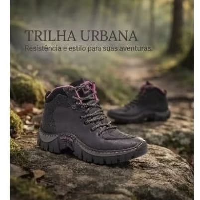 Bota Feminina Adventure tratorada resistente antiderrapante  para moto trilha caminhada trabalho