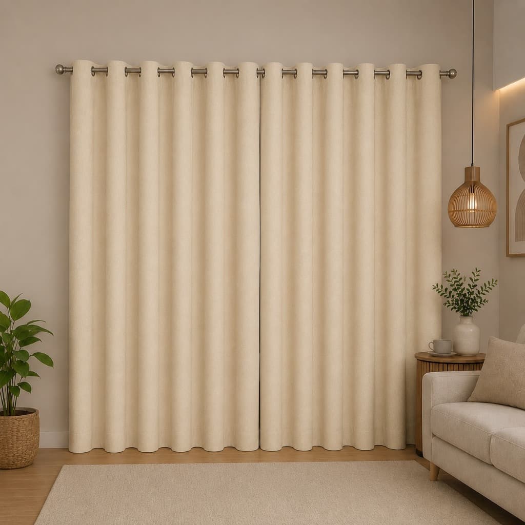 Cortina luxo com Ilhós 2.50x3.00 Para Sala Quarto  Escritório Decorações Promoção