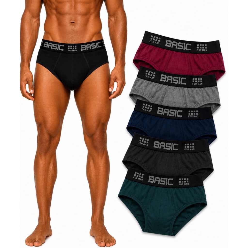 Kit Cuecas Slip Clássica Masculina Algodão Tradicional Confortável