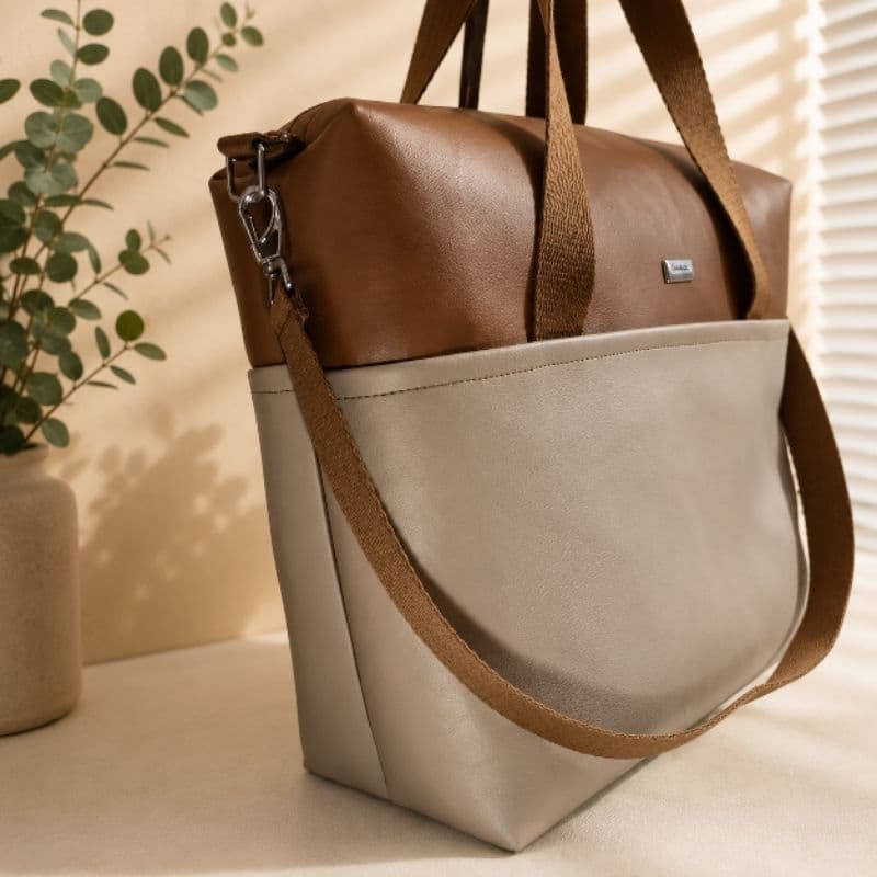 Bolsa Mala de Mão Grande com Alça Transversal 41x32x15 cm | Bolsa Maternidade Espaçosa Forrada