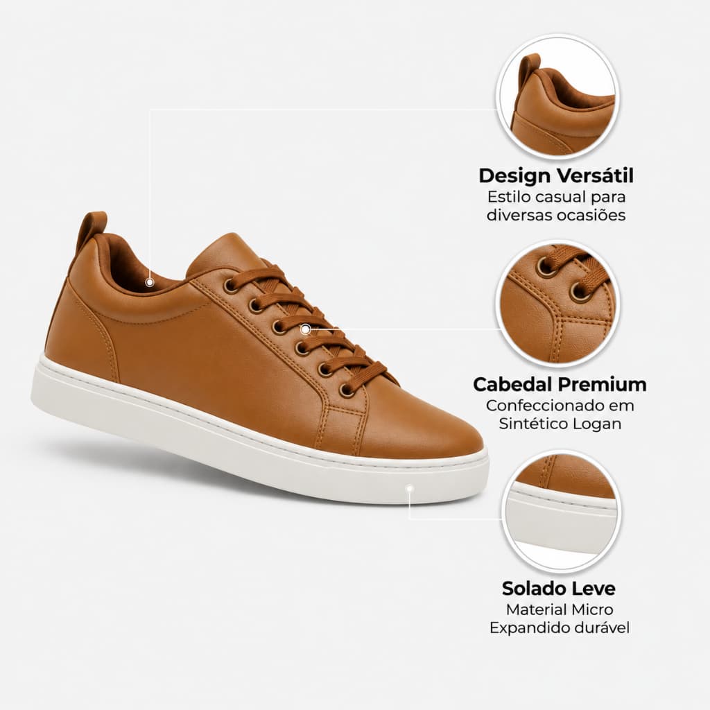 Tenis Urban Casual Conforto Dia Namorados