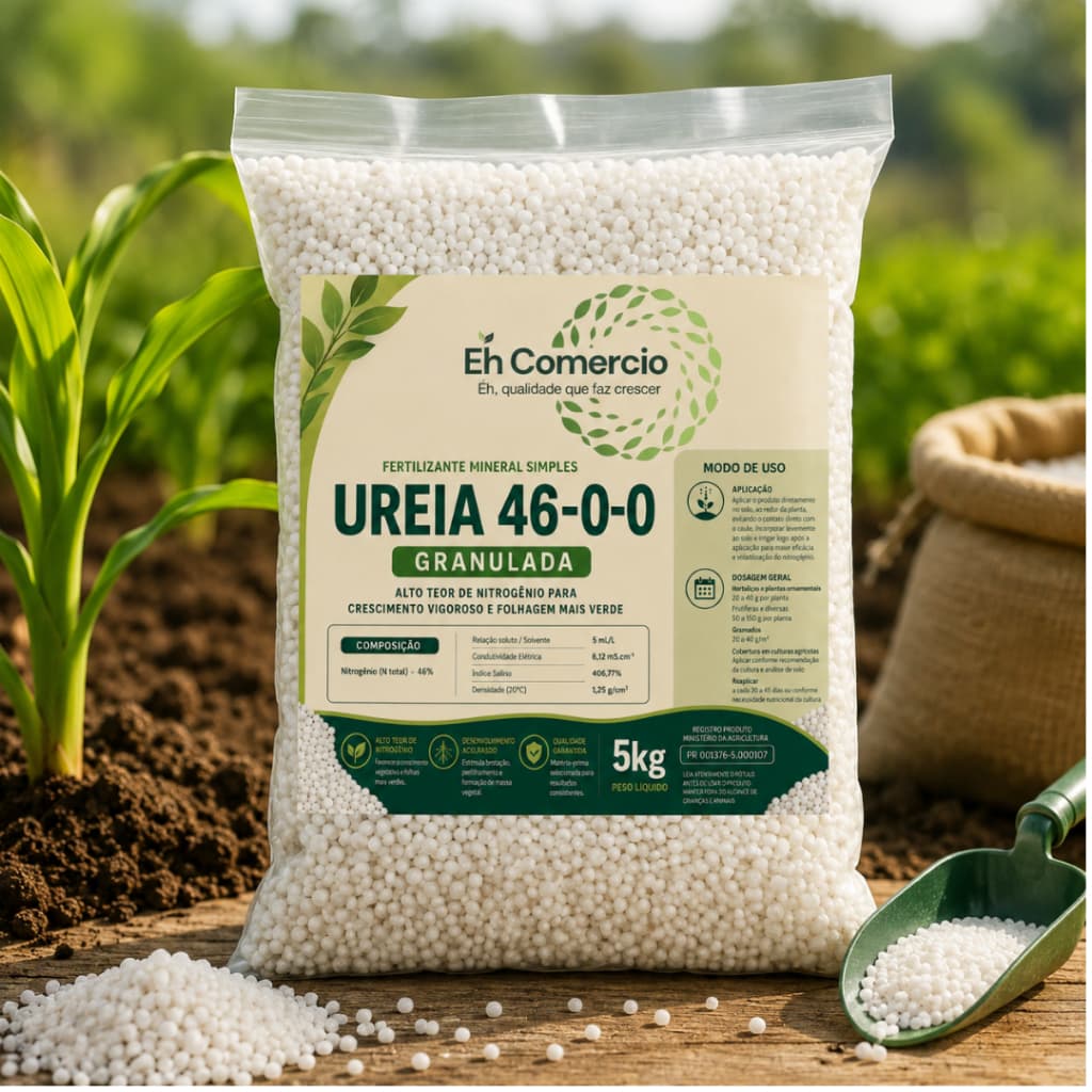5kg Saco Ureia NPK 46-0-0  - Adubo fertilizante para plantas