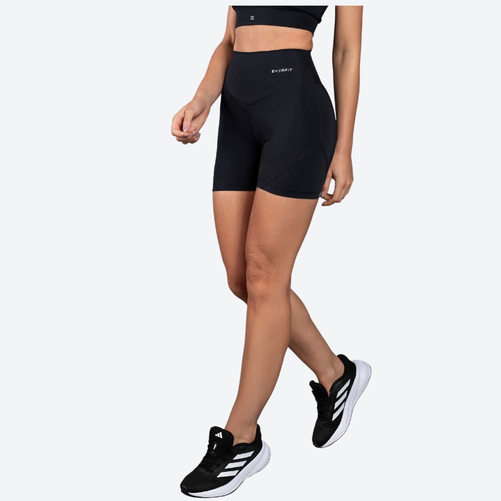Short Academia Fitness Corrida Feminino Verbena Com Cós Alto Poliamida Zero Transparência Everfit