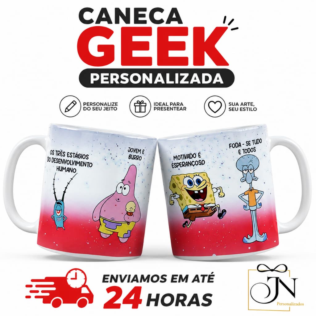 Caneca Geek Personalizada Anime, Filmes, Series e Personagens Envio em até 24 horas