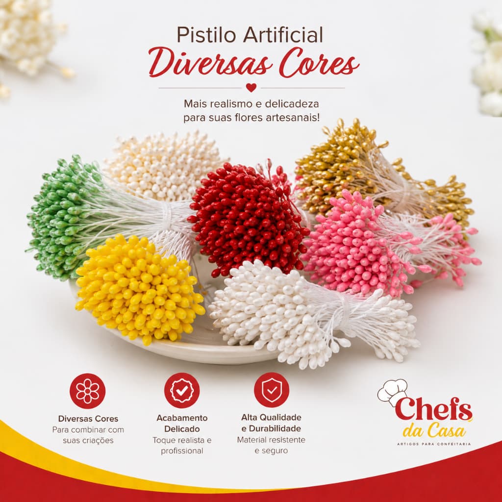 Pistilos Personalizados Fosco / Perolado - Cabo De Arame