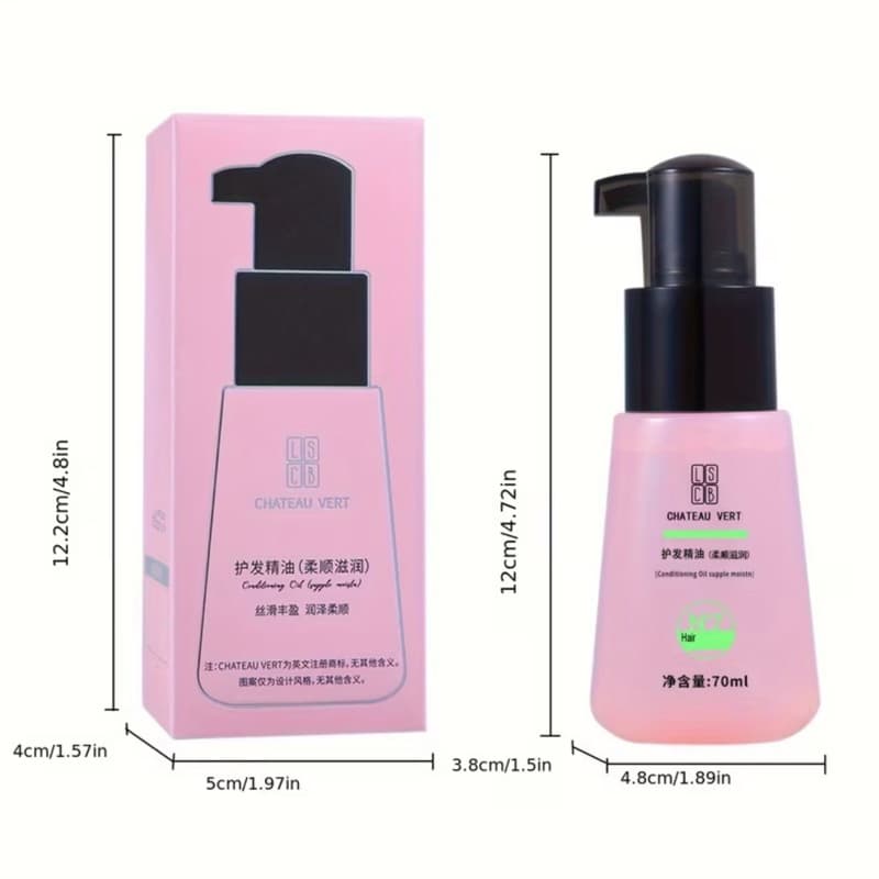 Óleo Capilar Condicionador, Suavizante e Hidratante, com Óleos de Macadâmia e Jojoba, com Fragrância 70Ml