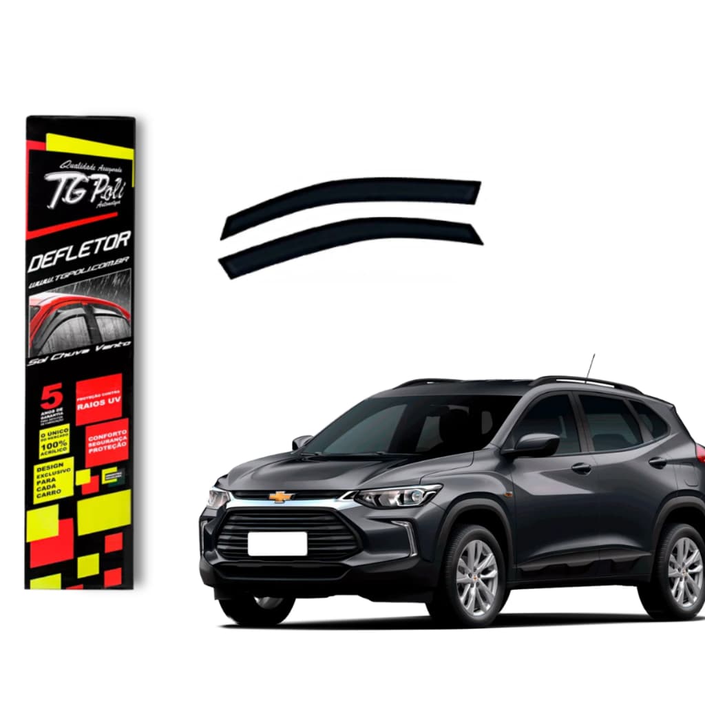 Calha de Chuva Tracker 2020 a 2026 Inteiriça Slim TG Poli Defletor 4P Protetor Janelas Fumê