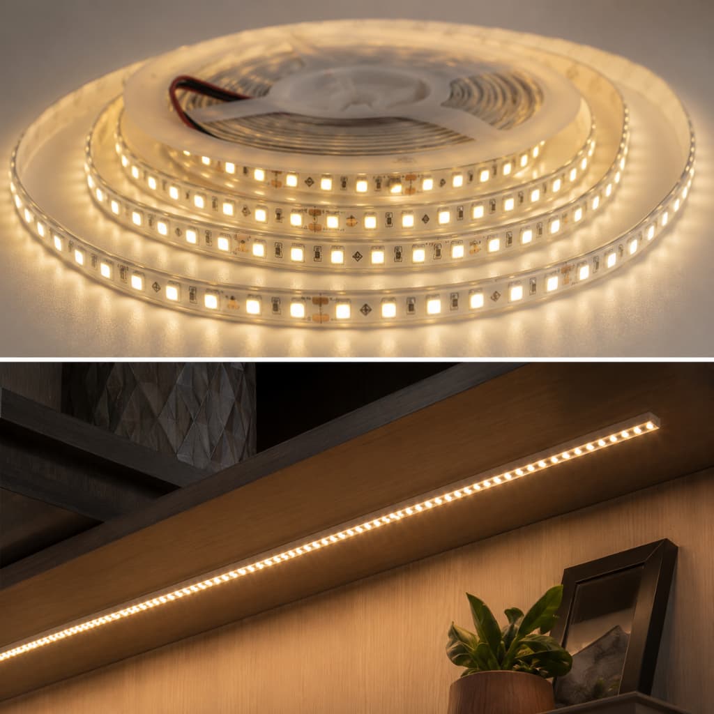 Fita LED IP44 Para Perfil de LED 5m Marcenaria Móveis Planejados Sanca Gesso Nicho Iluminação Indireta Branco Neutro