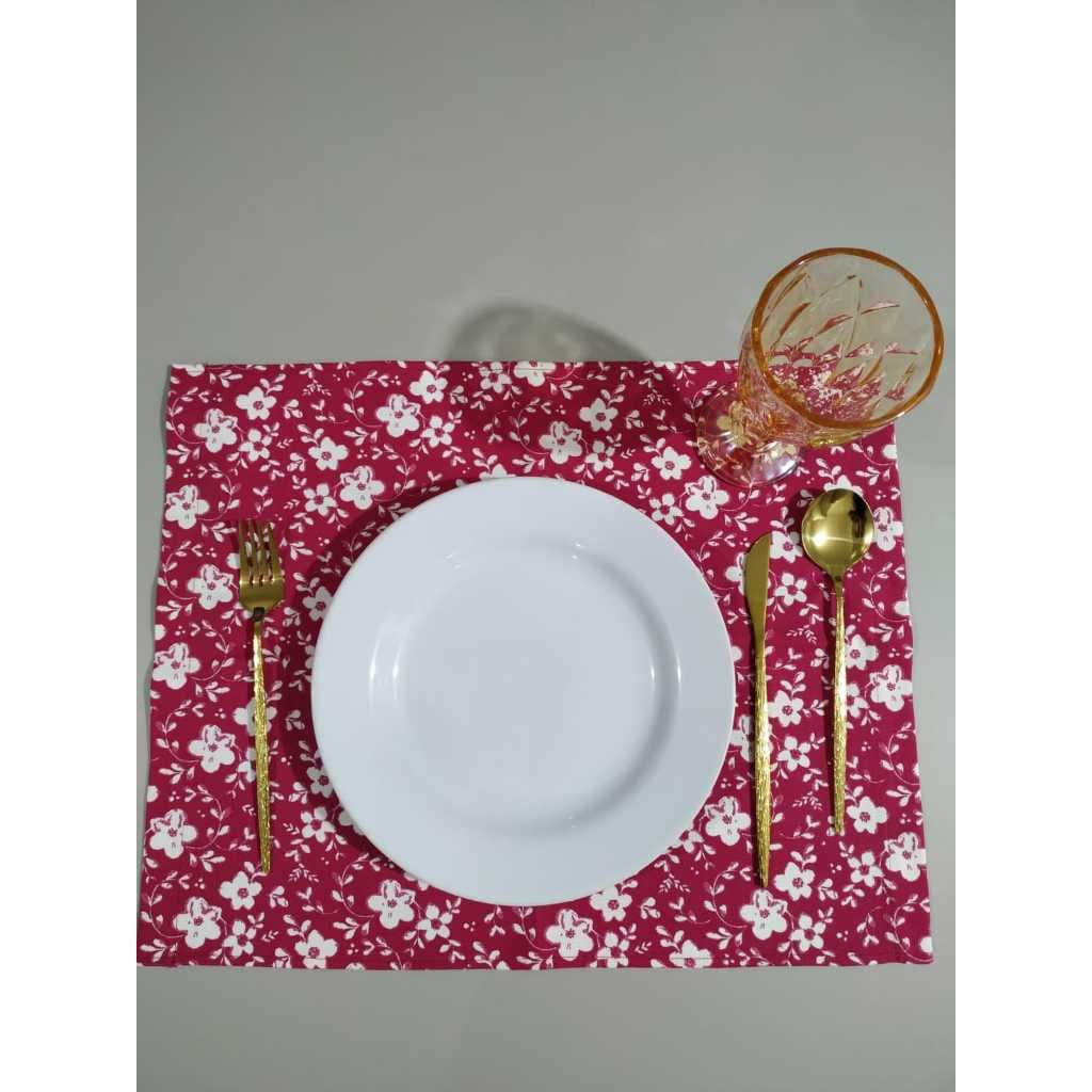Kit 10 Jogos Americanos De Mesa Tecido Floral Jogo Americano Para Mesa Posta Decoração