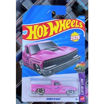 Hot Wheels Layin Low 2026 - Bounce’n Bass Rosa