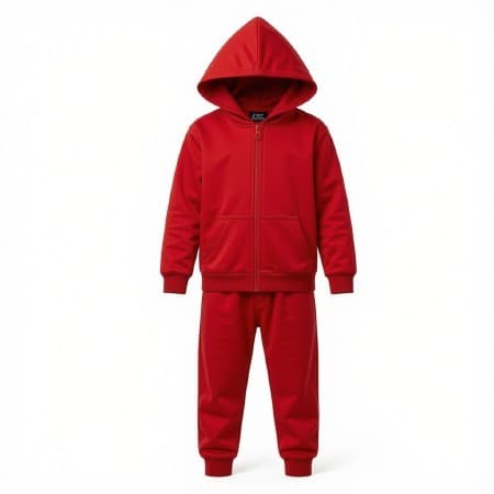 Conjunto Flanelado Infantil – Tamanho 6 Vermelho