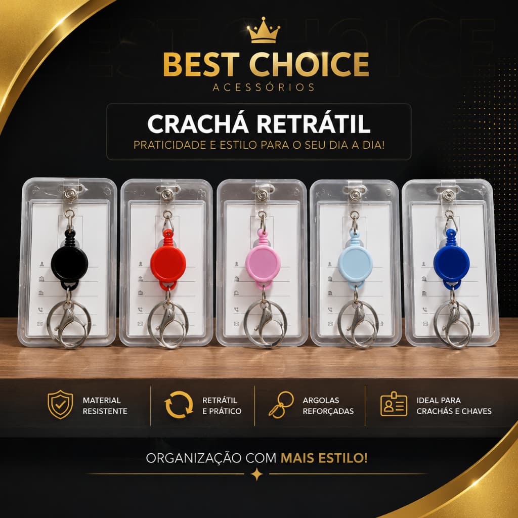 Porta-Crachá Chaveiro