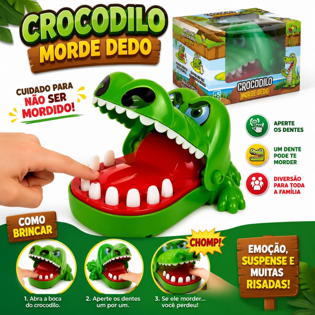 Brinquedo Crocodilo Morde Dedo Engraçado Boca Jogo Dentista Mordida Dedo Jacaré Roleta Jogo Brinquedo