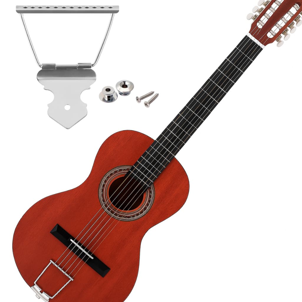 Kit Afirmador Cordal Violão 6 Cordas / 12 Cordas Aço Resistente Roldanas Porta Palheta