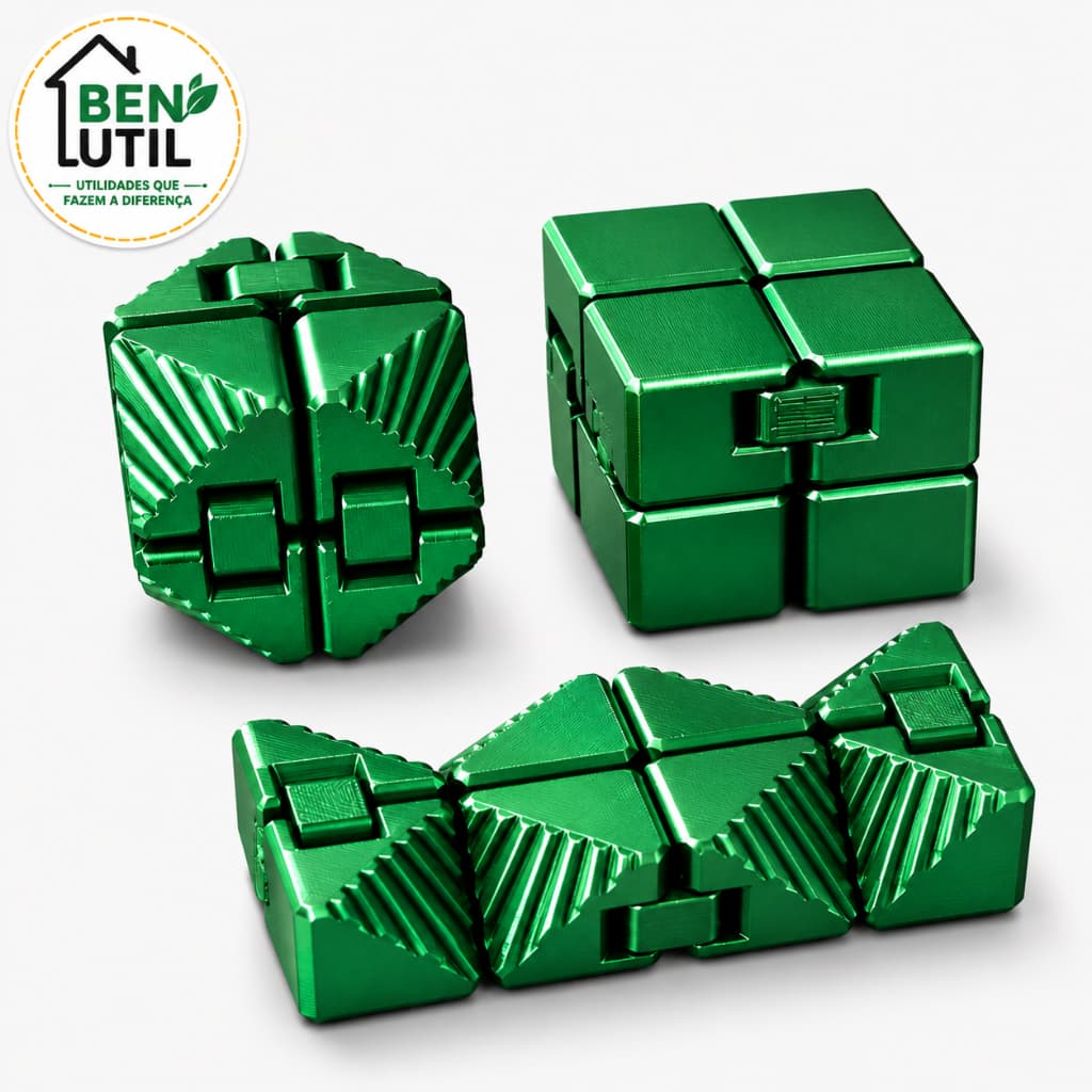 Cubo Infinito Antiestresse Fidget Toy Sensorial 3D Alívio da Ansiedade Brinquedo para Foco Relaxamento Concentração