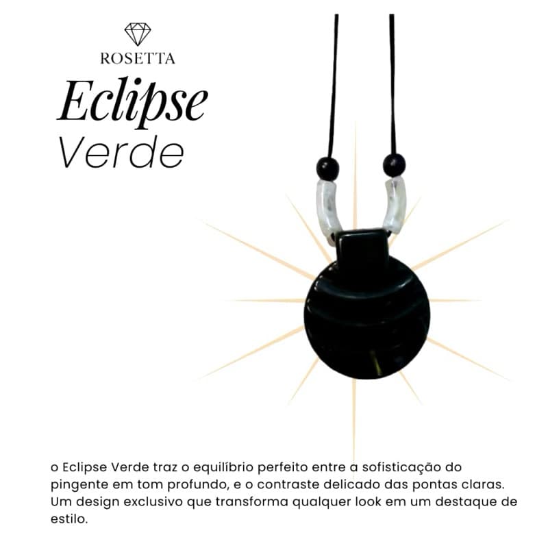 Colar Eclipse Verde  - Rosetta