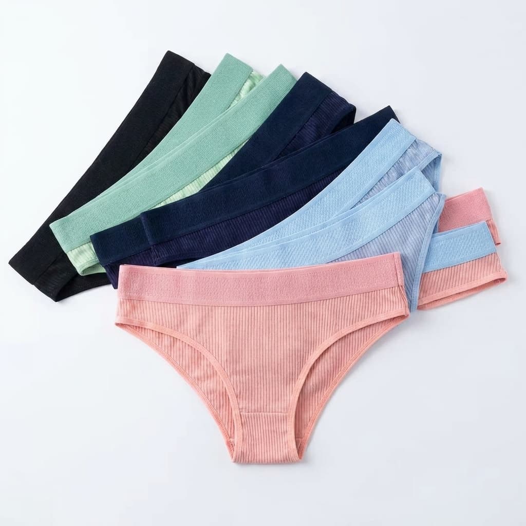 Kit 5 ou 3 Calcinhas Tanga Feminina lateral larguinha Conforto Não Marca Roupas Femininas Canelada