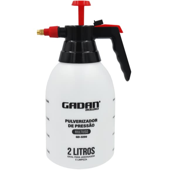 Pulverizador de Pressão Manual 2 Litros Profissional Multiuso para Jardim Plantas Limpeza Borrifador Spray 2L