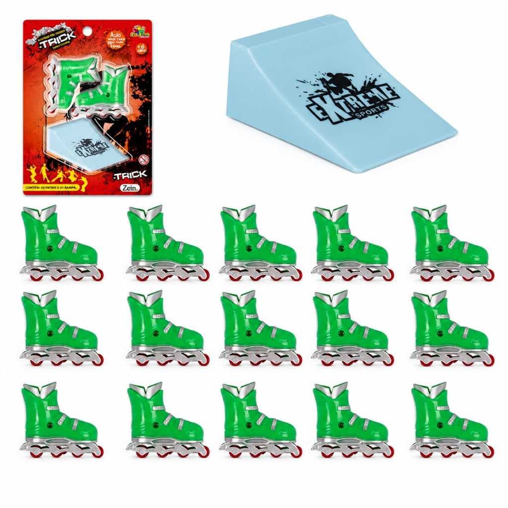 Kit  Com  20 ( Mini Patins  Super  Radicais Com  Rampa) Brinquedo  Criança
