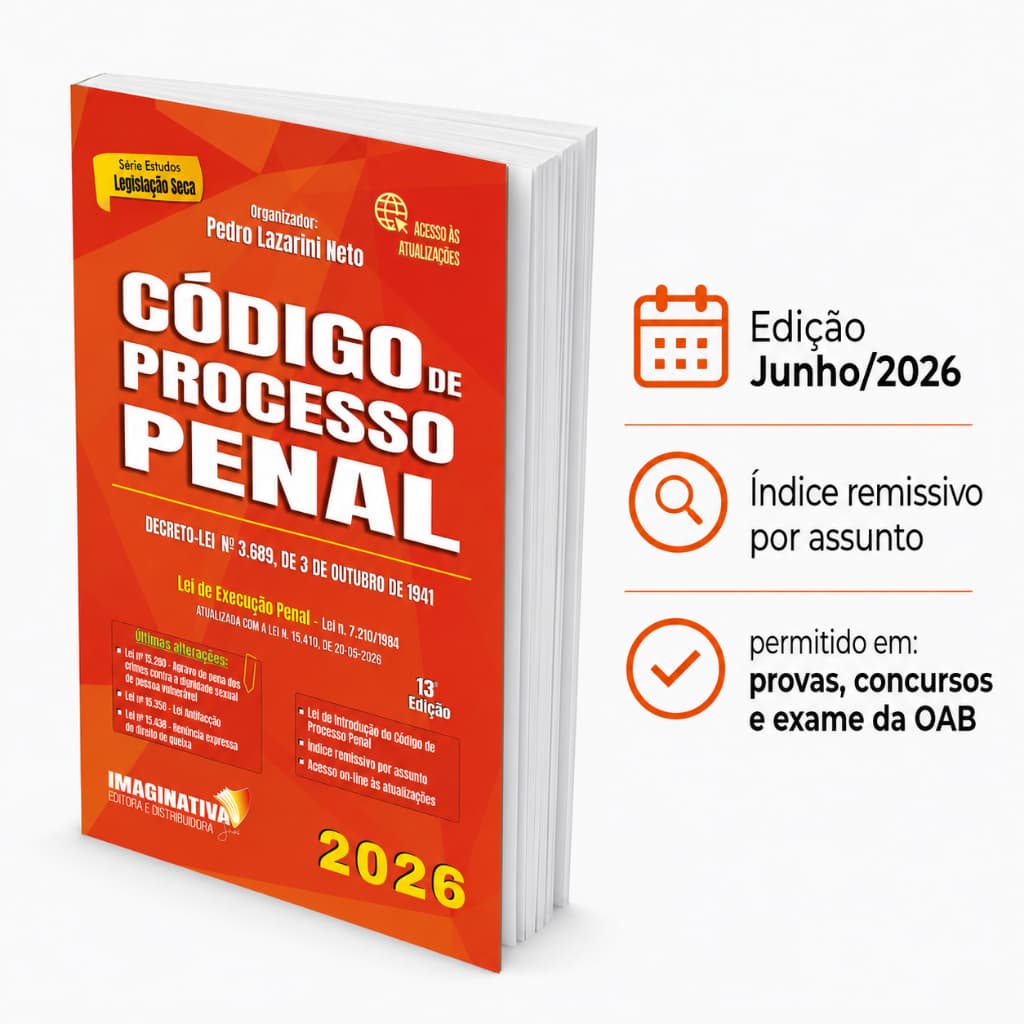 Código de Processo Penal 2026 - 13ª Edição | Atualizado
