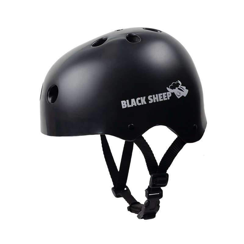 Capacete Black Sheep Profissional Skate Patins Bike Patinete Preto