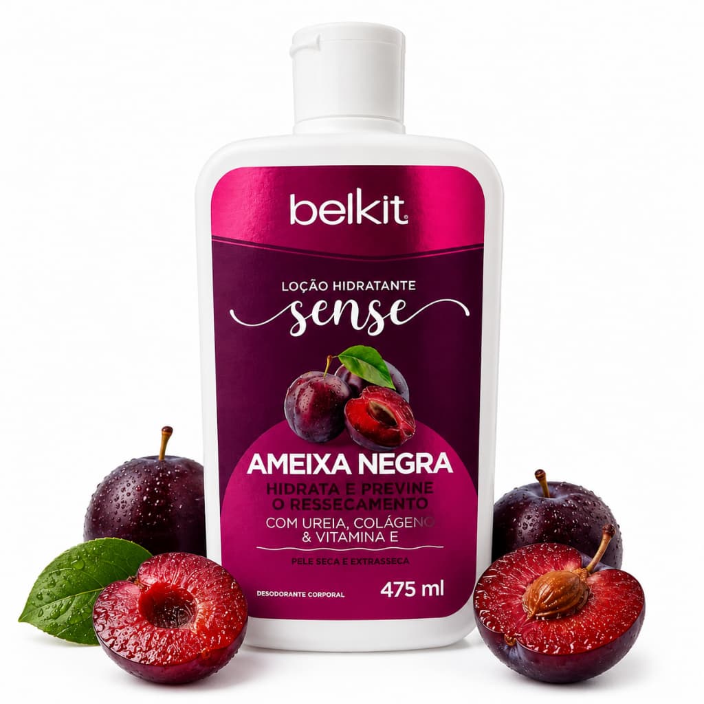 Hidratante Corporal Ameixa Negra 475ml BELKIT | Loção Hidratante para pele seca e ressacada