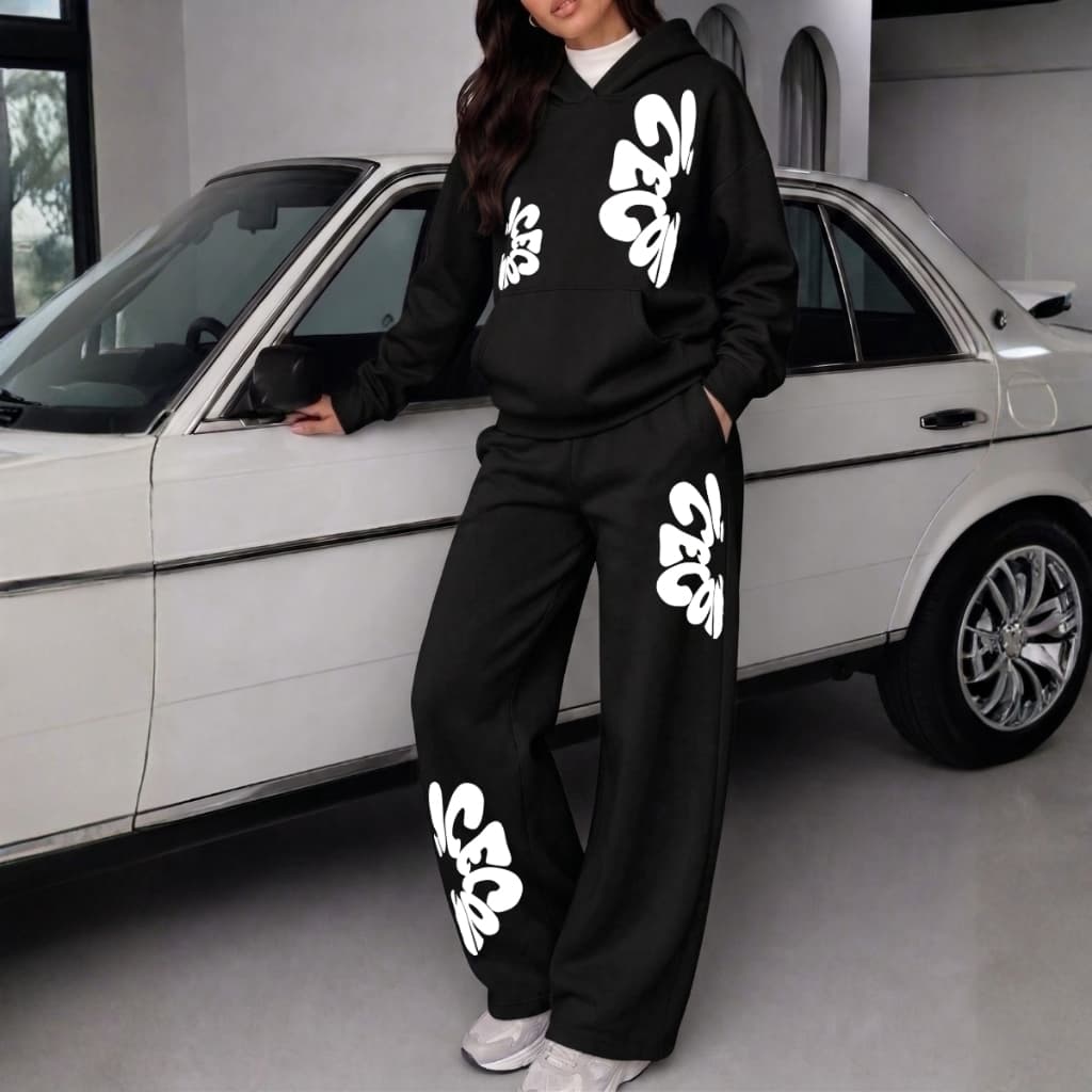 Conjunto Streetwear Y2k Flowers Forever Gringa Aesthetic Americano Modinha Moletom