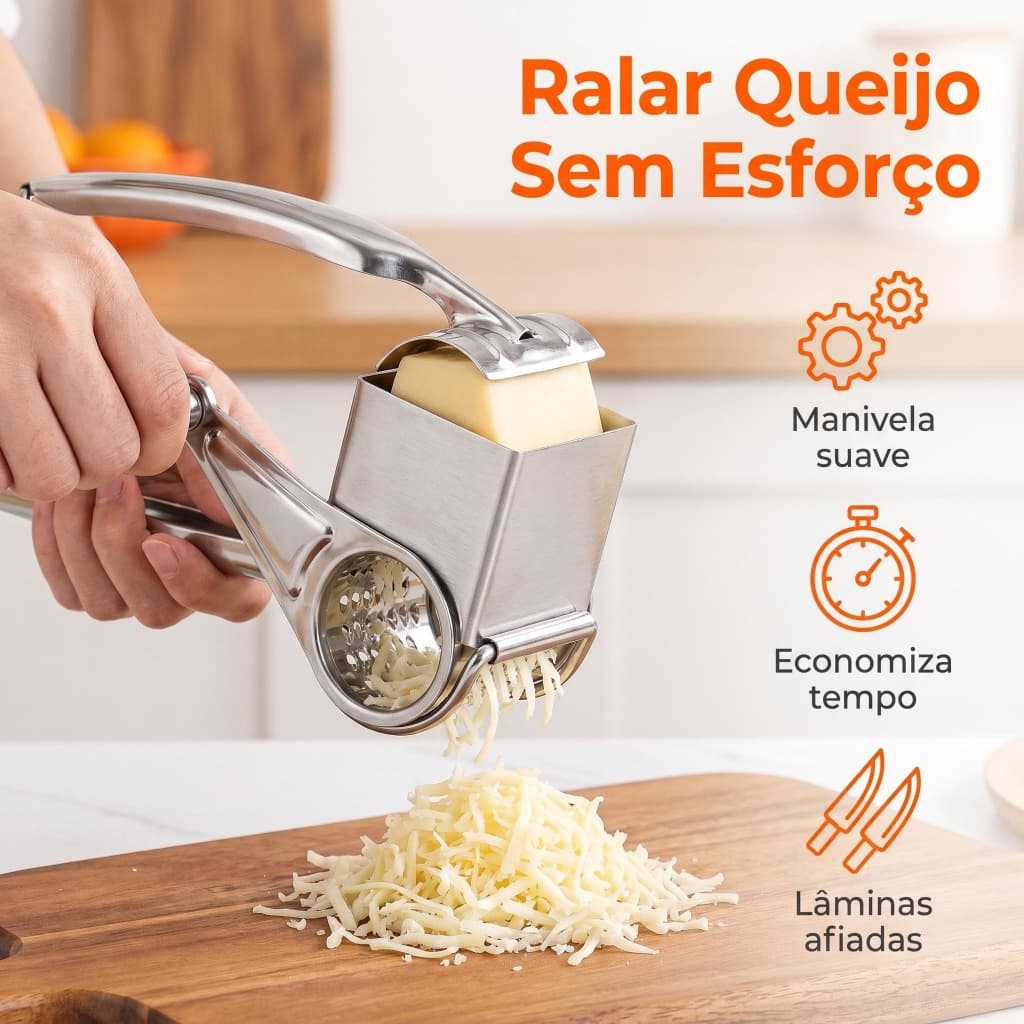 Utensílio Ralador de Queijo Profissional Para Cozinha Refeição Rápida
