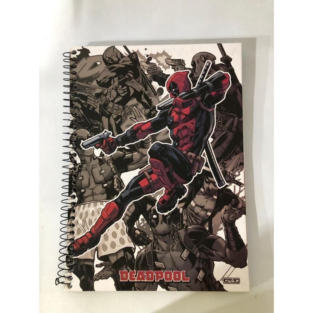 Caderno Deadpool 1 Matéria 80 Folhas | Caderno Universitário Marvel | Material Escolar Geek | Papelaria