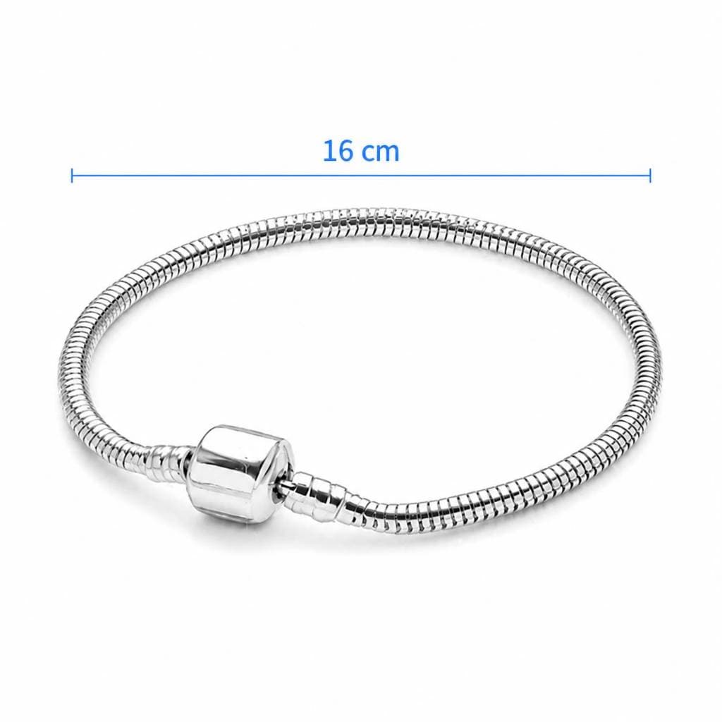Pulseira para Berloques Charms em Aço Inoxidável | Não Escurece | Resistente à água