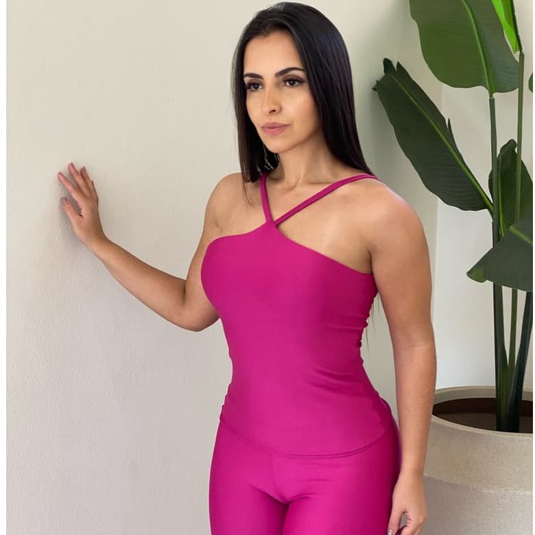 Conjunto Fitness Feminino EVOB Move Rosa Pink Tam. G
