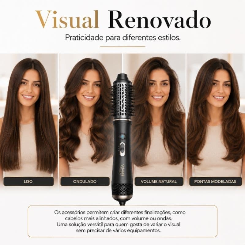 Escova Secadora 5 em 1 110V Veloura Air Studio Profissional