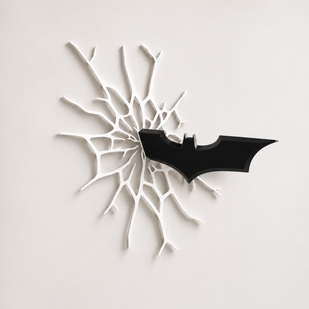 Peça Decorativa Batman decoração e enfeite efeito Vidro Quebrado para Parede, Sala e Quarto Gamer