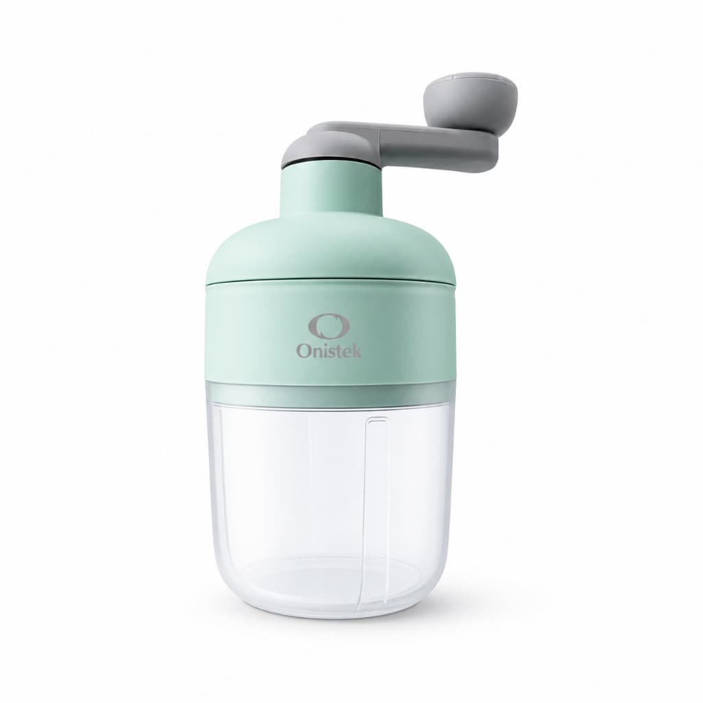 Raspador de Gelo Manual com Manivela e Recipiente Coletor