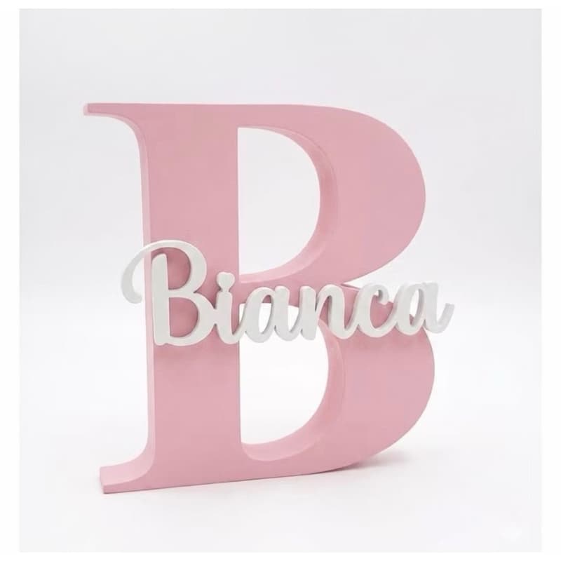 Letreiro Nome Personalizado 3D Placa Decorativa Presente Chá Revelação de Bebê Decoração Quarto Infantil Maternidade