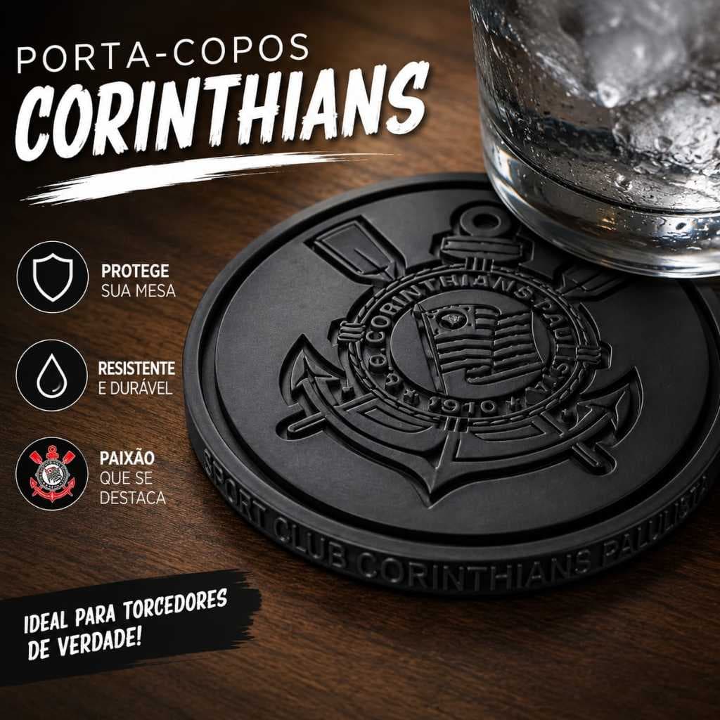 PORTA COPO CORINTHIANS / 4 UNIDADES
