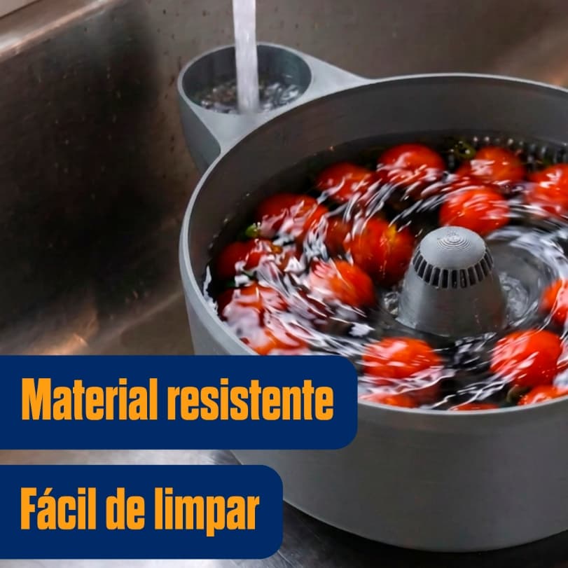 Lavador Escorredor Automático de Frutas Giratório