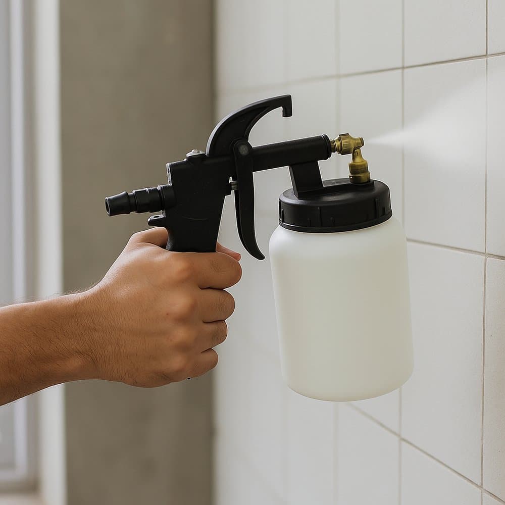 Pistola De Plástico Para Pintura Ar Direto Bico De 1,1mm Com Copo De 500ml Startools