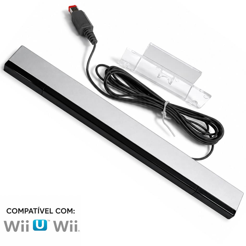Barra Sensor Com Fio 2m Para Nintendo Wii e Wii U Sensor Bar Infravermelho 1 ou 2 unidades