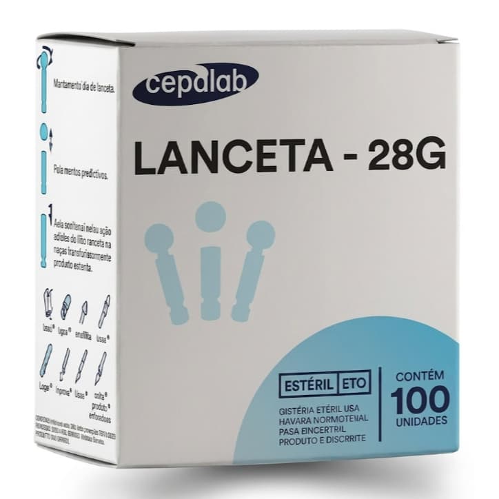 Lanceta de Segurança 28gx1,4mm Cx/100 - Cepalab