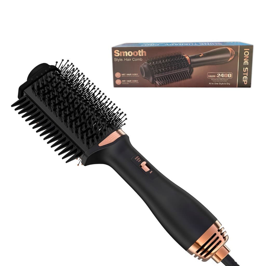 Escova Modeladora De Ar Quente 3 Em 1 110V Secador Alisador Escova Elétrica Portátil Multifuncional Para Cabelos