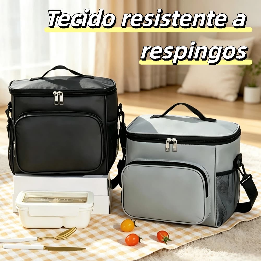 Bolsa para piquenque Caixa térmica Grande capacidade Design com isolamento térmico À prova de respingos Elegnte e bonito
