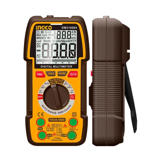 Kit Multímetro Dm310004 Truerms 6000 Cont 1000v - Ingco