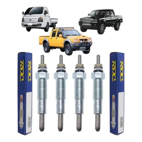 Jogo 4 Velas Aquecedoras L200 Pajero HR H100 2.5 Diesel Frontier Produto Novo