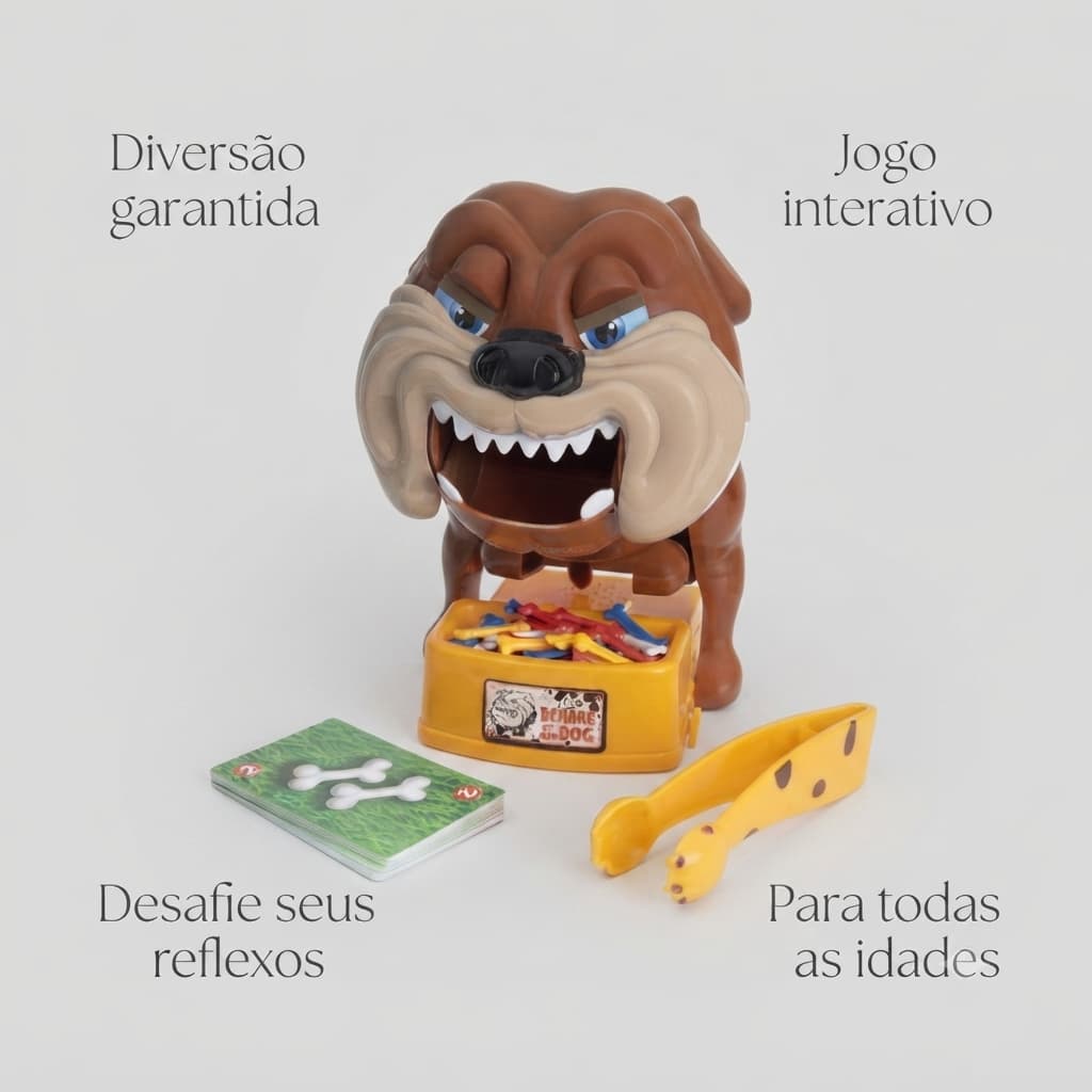 Jogo interativo cachorro pega osso infantil brinquedo divertido