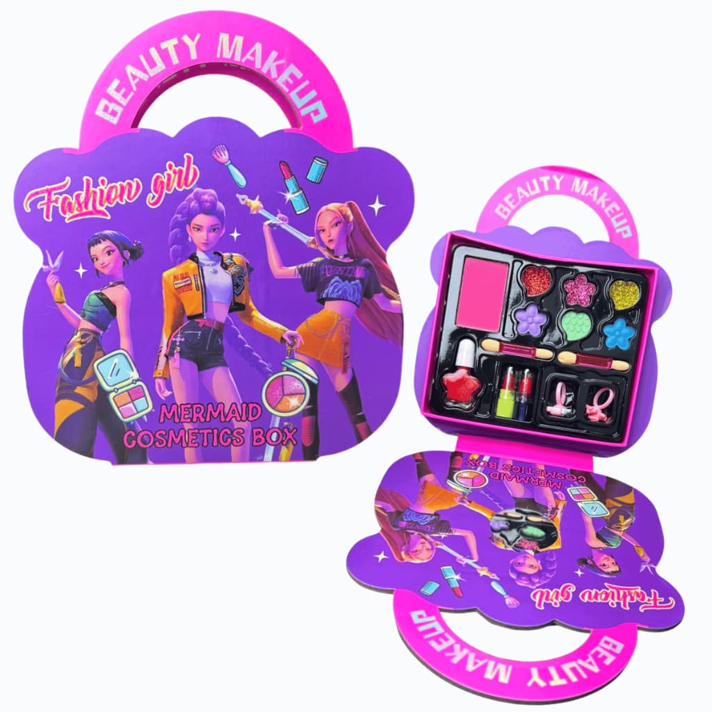 Kit Maquiagem Infantil Guerreiras Kpop Demon Hunters Huntrix C/ Acessórios